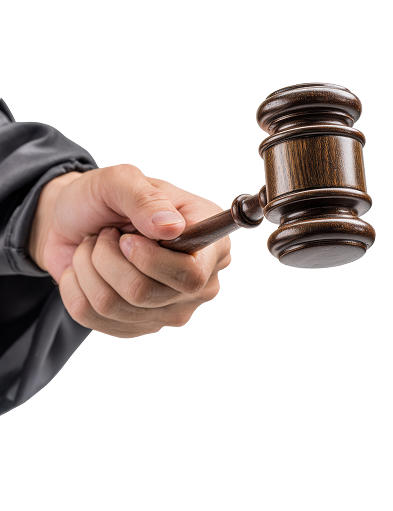 hand holding a gavel